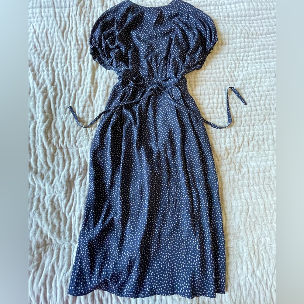 VINCE Silk Kimono Wrap Dress Moon & Stars Print Size S NWOT